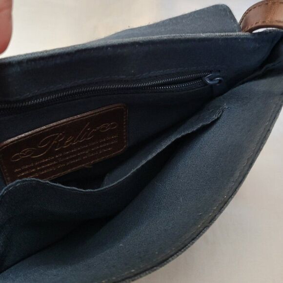 Relic Crossbody Purse handbag retro fabric pockets black hipster Y2K BOHO neutra - Picture 11 of 12